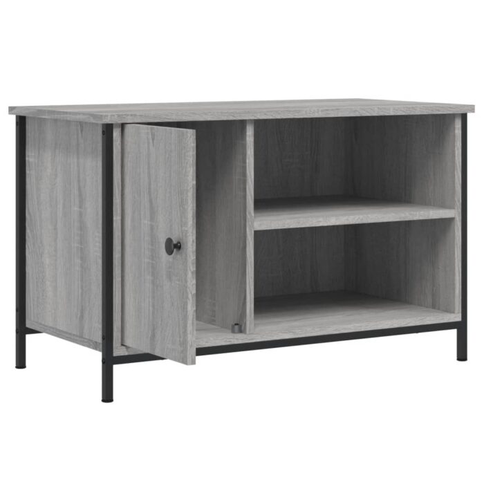 Meuble TV Sonoma gris 80x40x50 cm Bois d'ingénierie – Image 3