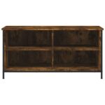 Meuble TV Chêne fumé 100x40x50 cm Bois d'ingénierie – Image 2