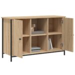 Meuble TV chêne sonoma 100x35x65 cm bois d'ingénierie – Image 2