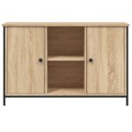Meuble TV chêne sonoma 100x35x65 cm bois d'ingénierie – Image 3