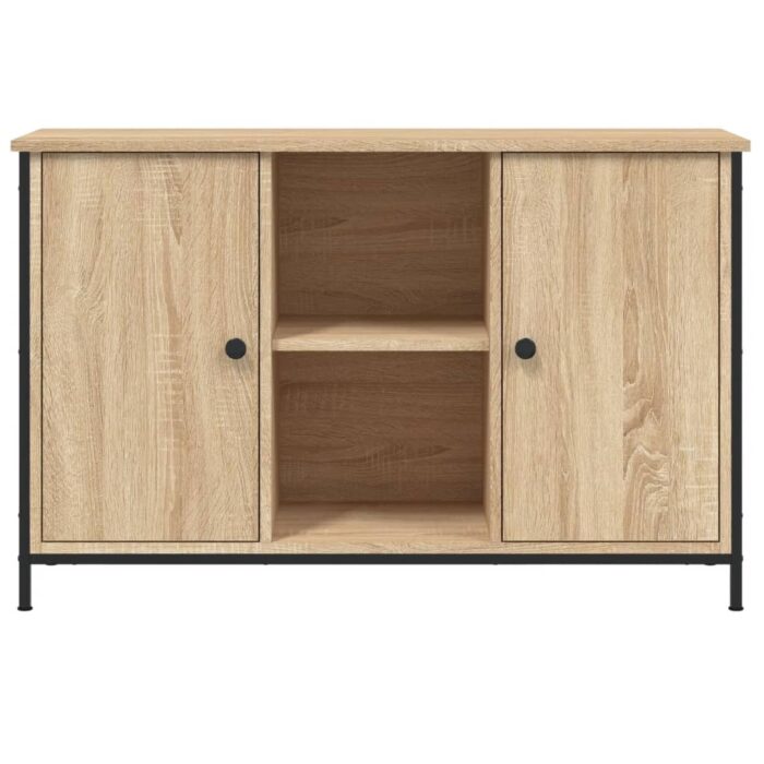 Meuble TV chêne sonoma 100x35x65 cm bois d'ingénierie – Image 3