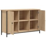 Meuble TV chêne sonoma 100x35x65 cm bois d'ingénierie – Image 4