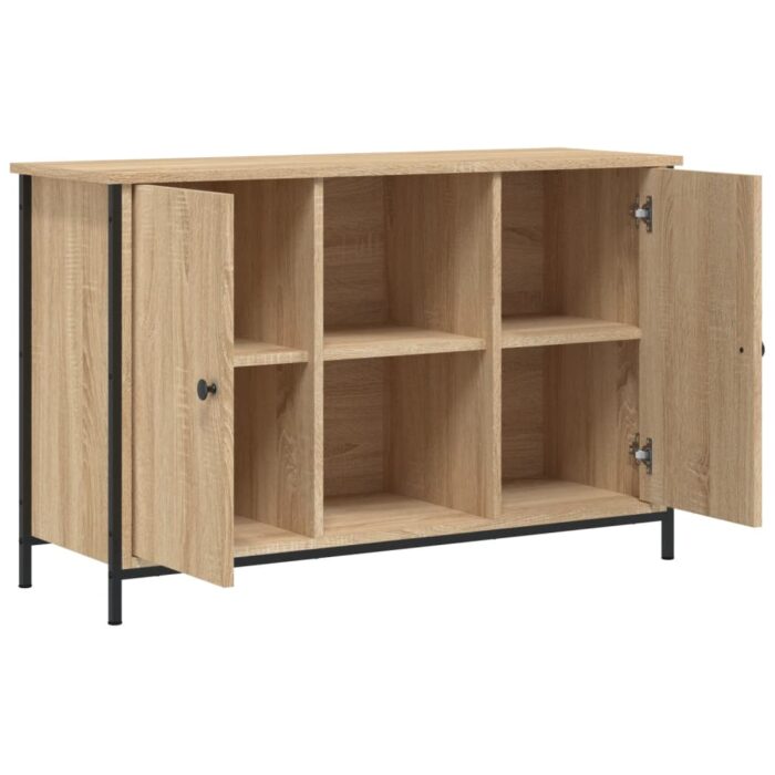 Meuble TV chêne sonoma 100x35x65 cm bois d'ingénierie – Image 4