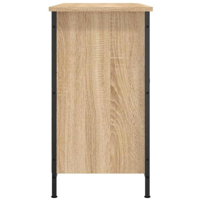 Meuble TV chêne sonoma 100x35x65 cm bois d'ingénierie – Image 5