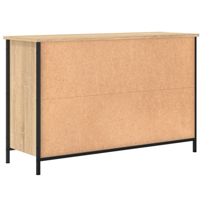 Meuble TV chêne sonoma 100x35x65 cm bois d'ingénierie – Image 6