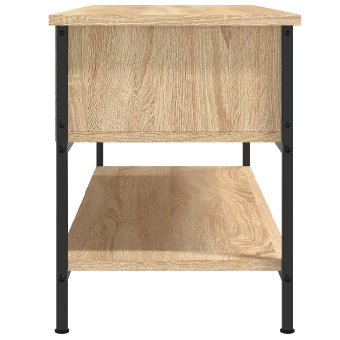 Meuble TV chêne sonoma 100x35x45 cm bois d'ingénierie – Image 3