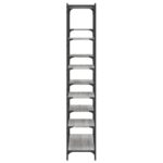 Bibliothèque sonoma gris 100x32x170 cm bois d'ingénierie et fer – Image 3