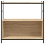 Bibliothèque chêne sonoma 80x30x78,5cm bois d'ingénierie et fer – Image 2