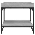 Table basse sonoma gris 49,5x49,5x45 cm bois d'ingénierie – Image 2