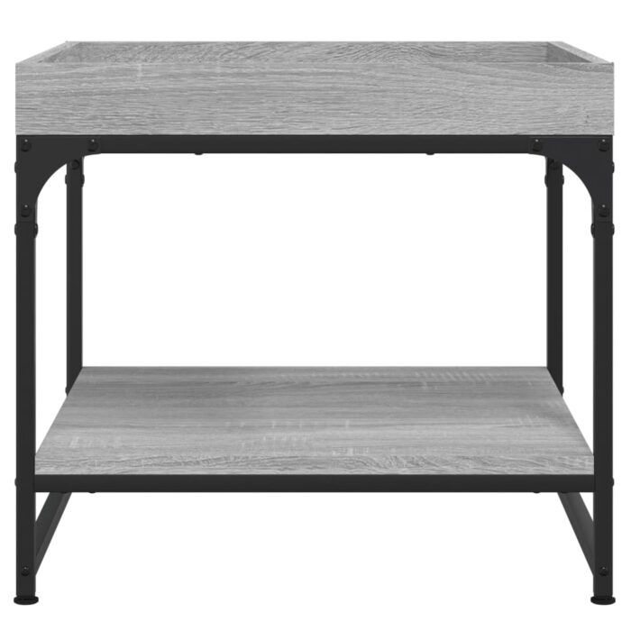 Table basse sonoma gris 49,5x49,5x45 cm bois d'ingénierie – Image 2