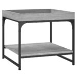 Table basse sonoma gris 49,5x49,5x45 cm bois d'ingénierie – Image 4
