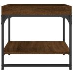Table basse chêne marron 49,5x49,5x45 cm bois d'ingénierie – Image 3