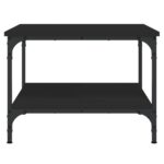 Table basse Noir 55x55x40 cm bois d'ingénierie – Image 2