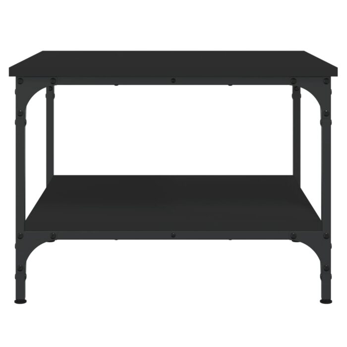 Table basse Noir 55x55x40 cm bois d'ingénierie – Image 2