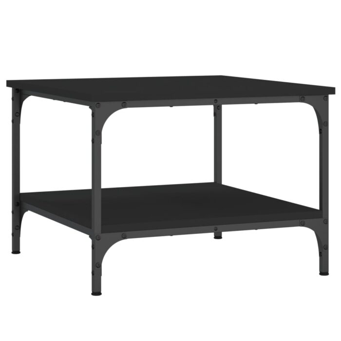 Table basse Noir 55x55x40 cm bois d'ingénierie – Image 3
