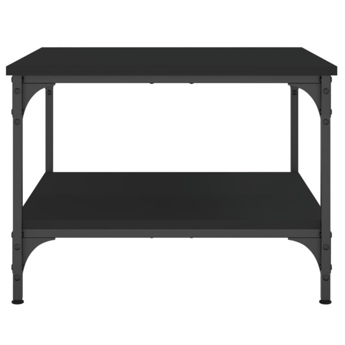 Table basse Noir 55x55x40 cm bois d'ingénierie – Image 4