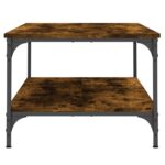 Table basse chêne fumé 100x55x40 cm bois d'ingénierie – Image 3