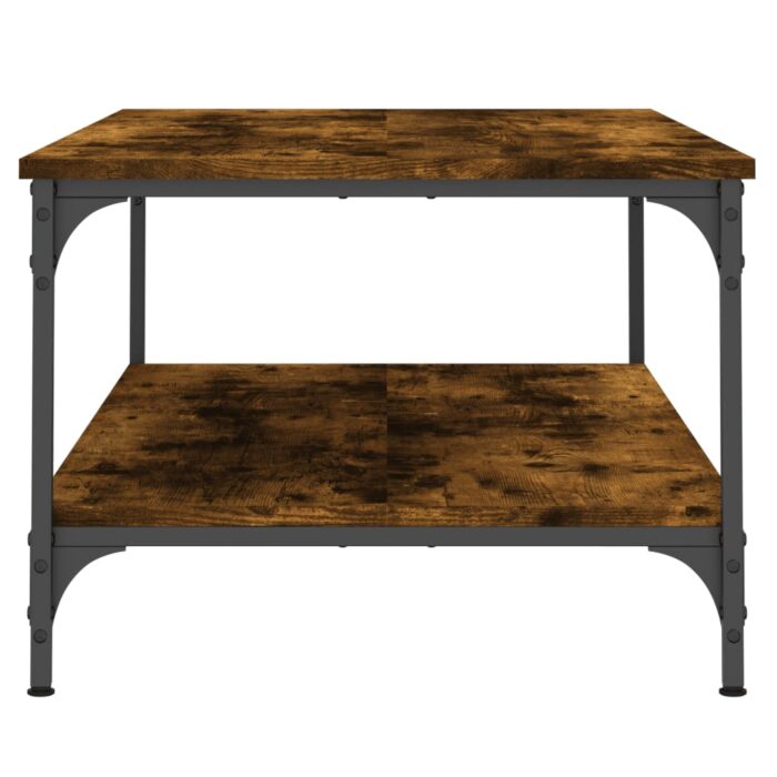 Table basse chêne fumé 100x55x40 cm bois d'ingénierie – Image 3
