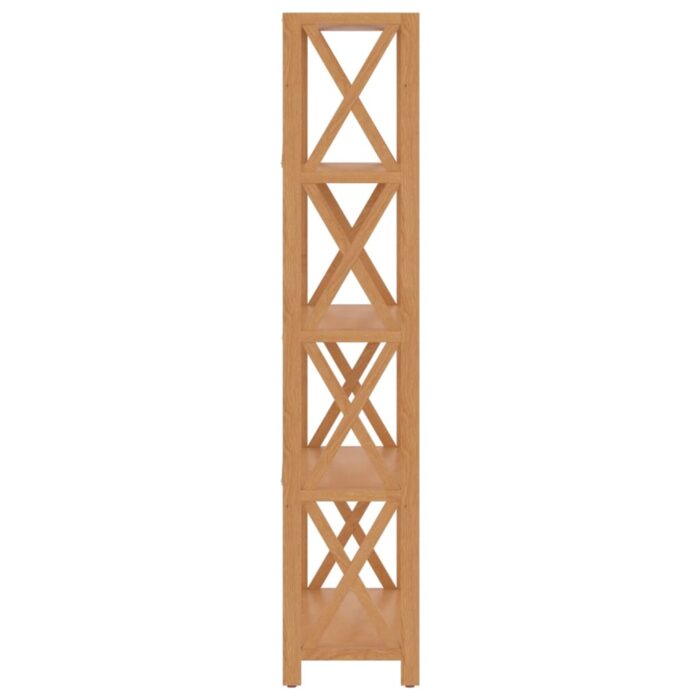 Étagère à 5 niveaux 80x30x146 cm bois de chêne massif – Image 3
