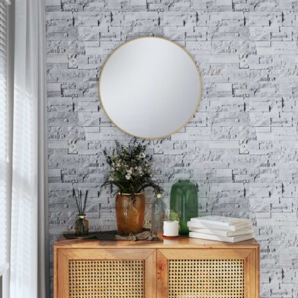 Papier peint 3D aspect de pierre gris clair 10x0,53 m non tissé