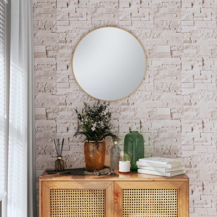 Papier peint 3D aspect de pierre crème 10x0,53 m non tissé – Image 1