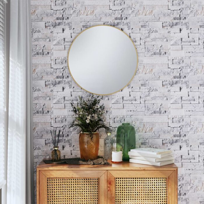 Papier peint 3D aspect de pierre gris marron 10x0,53m non tissé – Image 1