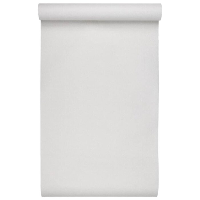 Papier peint 3D couleur unie blanc 10x0,53 m non tissé – Image 2