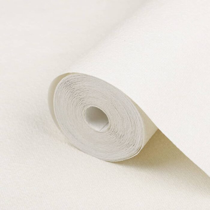 Papier peint 3D couleur unie crème 10x0,53 m non tissé – Image 3