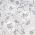 Papier peint 3D motif de fleur gris 10x0,53 m non tissé – Image 5