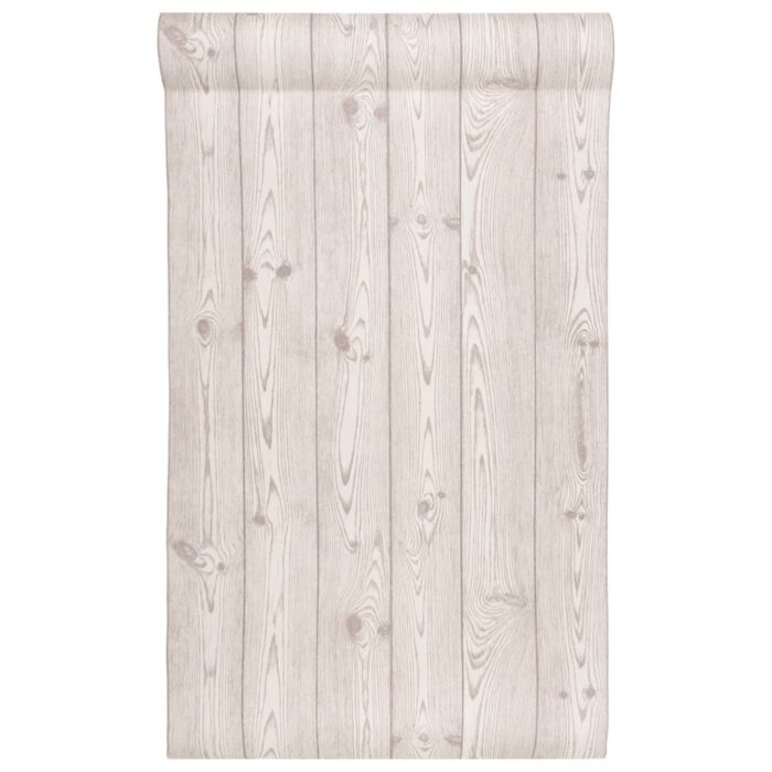 Papier peint 3D grain de bois gris 10x0,53 m non tissé – Image 2