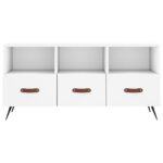 Meuble TV blanc 102x36x50 cm bois d'ingénierie – Image 3