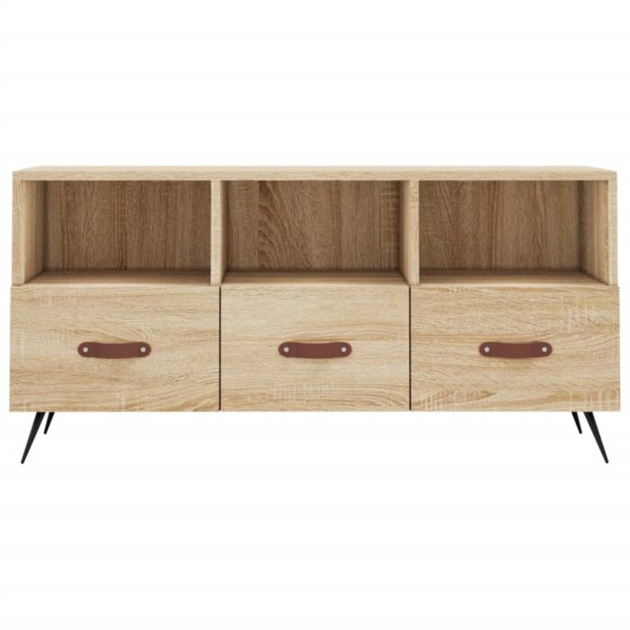 Meuble TV chêne sonoma 102x36x50 cm bois d'ingénierie – Image 3