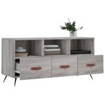Meuble TV sonoma gris 102x36x50 cm bois d'ingénierie – Image 2