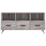 Meuble TV sonoma gris 102x36x50 cm bois d'ingénierie – Image 3