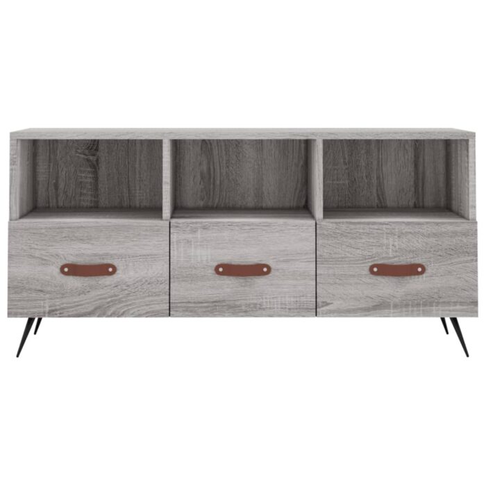 Meuble TV sonoma gris 102x36x50 cm bois d'ingénierie – Image 3