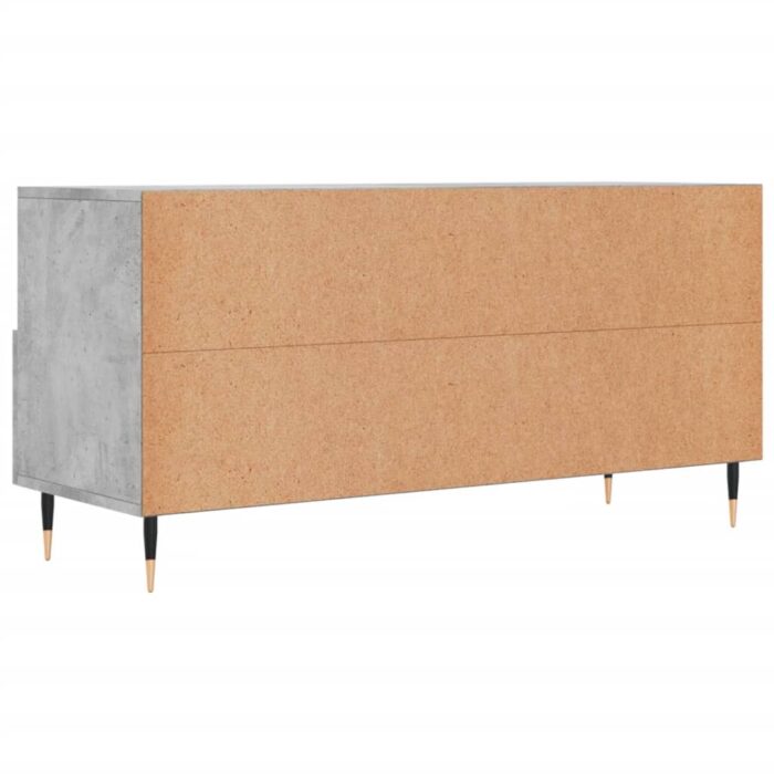 Meuble TV gris béton 102x36x50 cm bois d'ingénierie – Image 6