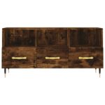 Meuble TV chêne fumé 102x36x50 cm bois d'ingénierie – Image 3