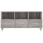 Meuble TV sonoma gris 102x36x50 cm bois d'ingénierie – Image 3