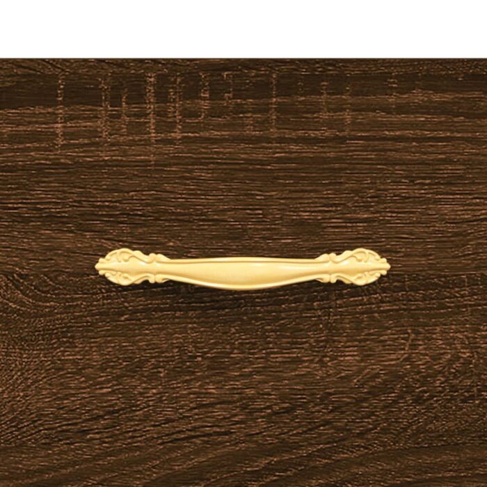 Meuble TV chêne marron 102x36x50 cm bois d'ingénierie – Image 7
