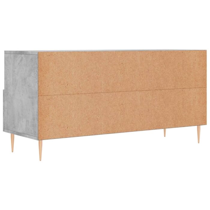 Meuble TV gris béton 102x36x50 cm bois d'ingénierie – Image 6