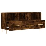 Meuble TV chêne fumé 102x36x50 cm bois d'ingénierie – Image 4