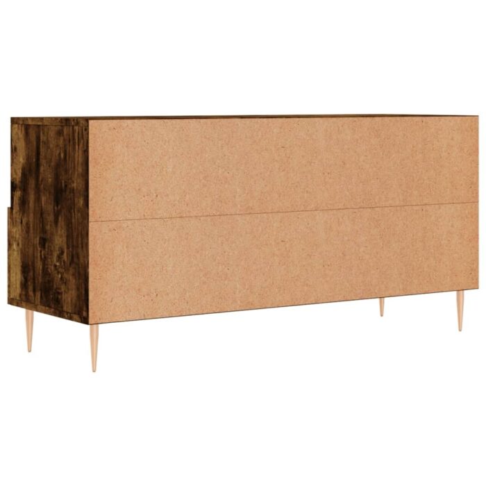 Meuble TV chêne fumé 102x36x50 cm bois d'ingénierie – Image 6