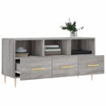 Meuble TV sonoma gris 102x36x50 cm bois d'ingénierie – Image 2