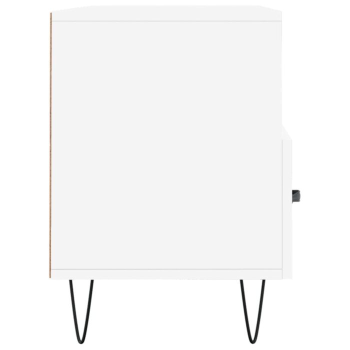 Meuble TV blanc 102x36x50 cm bois d'ingénierie – Image 5