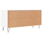 Meuble TV blanc 102x36x50 cm bois d'ingénierie – Image 6