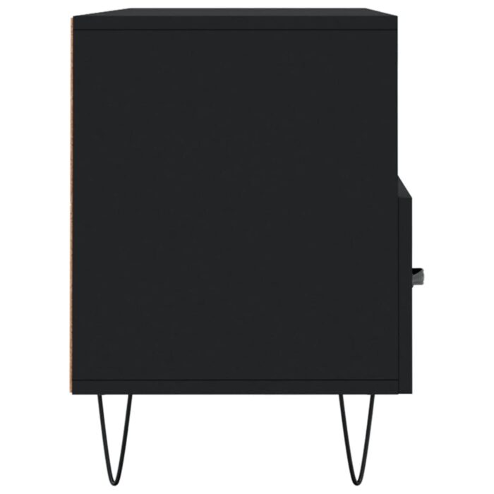 Meuble TV noir 102x36x50 cm bois d'ingénierie – Image 5