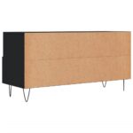 Meuble TV noir 102x36x50 cm bois d'ingénierie – Image 6