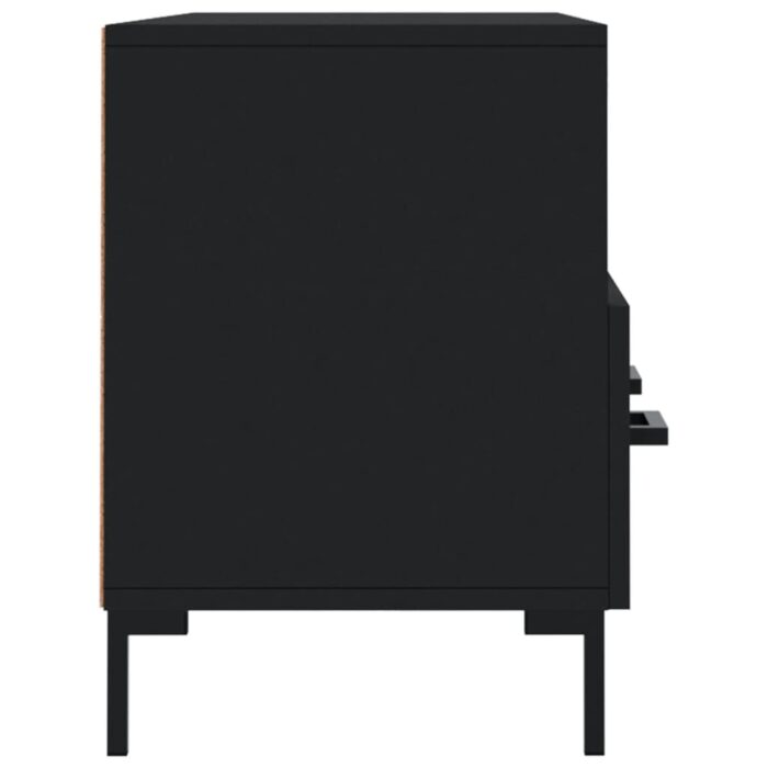 Meuble TV noir 102x36x50 cm bois d'ingénierie – Image 5