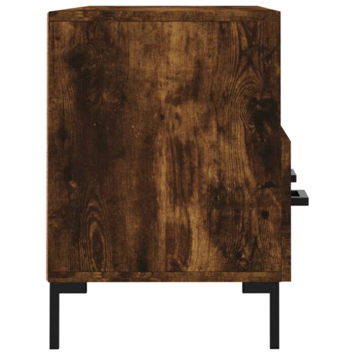 Meuble TV chêne fumé 102x36x50 cm bois d'ingénierie – Image 5