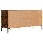 Meuble TV chêne fumé 102x36x50 cm bois d'ingénierie – Image 6
